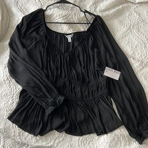 NWT Nine West black peasant top
